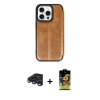 MARSİLYAN™- iPhone 15 Pro Max Kılıf Zirve Yansıma Serisi - Siyah Buffer Cam Ekran Koruyucu + Lacivert Raze Metal Kamera Lens