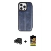 MARSİLYAN™- iPhone 15 Pro Max Kılıf Zirve Yansıma Serisi - Siyah Buffer Cam Ekran Koruyucu + Raze Metal Kamera Lens - TMGI