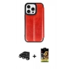 MARSİLYAN™- iPhone 15 Pro Max Kılıf Zirve Yansıma Serisi - Siyah Buffer Cam Ekran Koruyucu + Raze Metal Kamera Lens - TMGI