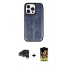 MARSİLYAN™- iPhone 15 Pro Max Kılıf Zirve Yansıma Serisi - Siyah Buffer Cam Ekran Koruyucu + Raze Metal Kamera Lens - GS