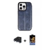 MARSİLYAN™- iPhone 15 Pro Max Kılıf Zirve Yansıma Serisi - Siyah Buffer Hayalet Cam Ekran Koruyucu + Raze Metal Kamera Lens - LT