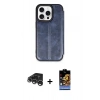 MARSİLYAN™- iPhone 15 Pro Max Kılıf Zirve Yansıma Serisi - Siyah Buffer Hayalet Cam Ekran Koruyucu + Raze Metal Kamera Lens - GS
