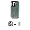 MARSİLYAN™- iPhone 15 Pro Max Kılıf Zirve Yansıma Serisi - Siyah Joko Magic 5D Cam + PVD Metal Kamera Lens - LT