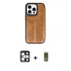 MARSİLYAN™- iPhone 15 Pro Max Kılıf Zirve Yansıma Serisi - Siyah Joko Magic 5D Hayalet Cam + Gümüş PVD Metal Kamera Lens