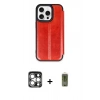 MARSİLYAN™- iPhone 15 Pro Max Kılıf Zirve Yansıma Serisi - Siyah Joko Magic 5D Hayalet Cam + Gümüş PVD Metal Kamera Lens