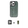 MARSİLYAN™- iPhone 15 Pro Max Kılıf Zirve Yansıma Serisi - Siyah Joko Magic 5D Hayalet Cam + PVD Metal Kamera Lens - GI