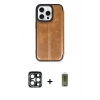 MARSİLYAN™- iPhone 15 Pro Max Kılıf Zirve Yansıma Serisi - Siyah Joko Magic 5D Hayalet Cam + PVD Metal Kamera Lens - LT