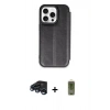 MARSİLYAN™- iPhone 15 Pro Max Kılıf Zirve Yansıma Serisi - Siyah Joko Magic 5D Hayalet Cam + Raze Metal Kamera Lens - LT