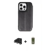 MARSİLYAN™- iPhone 15 Pro Max Kılıf Zirve Yansıma Serisi - Siyah Joko Magic 5D Hayalet Cam + Raze Metal Kamera Lens - TMGI