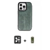 MARSİLYAN™- iPhone 15 Pro Max Kılıf Zirve Yansıma Serisi - Siyah Joko Magic 5D Hayalet Cam + PVD Metal Kamera Lens - SH