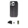 MARSİLYAN™- iPhone 15 Pro Max Kılıf Zirve Yansıma Serisi - Siyah Joko Magic 5D Hayalet Cam + Raze Metal Kamera Lens - SH