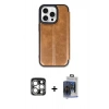 MARSİLYAN™- iPhone 15 Pro Max Kılıf Zirve Yansıma Serisi - Siyah Vanessa Magic Cam + PVD Metal Kamera Lens - GS
