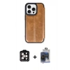 MARSİLYAN™- iPhone 15 Pro Max Kılıf Zirve Yansıma Serisi - Siyah Vanessa Magic Cam + PVD Metal Kamera Lens - TU