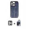 MARSİLYAN™- iPhone 15 Pro Max Kılıf Zirve Yansıma Serisi - Siyah Vanessa Magic Cam + PVD Metal Kamera Lens - GS
