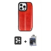 MARSİLYAN™- iPhone 15 Pro Max Kılıf Zirve Yansıma Serisi - Siyah Vanessa Magic Cam + PVD Metal Kamera Lens - SH