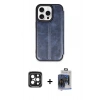 MARSİLYAN™- iPhone 15 Pro Max Kılıf Zirve Yansıma Serisi - Siyah Vanessa Magic Cam + PVD Metal Kamera Lens - SH