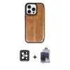 MARSİLYAN™- iPhone 15 Pro Max Kılıf Zirve Yansıma Serisi - Siyah Vanessa Magic Cam + PVD Metal Kamera Lens - SH