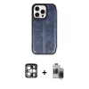 MARSİLYAN™- iPhone 15 Pro Max Kılıf Zirve Yansıma Serisi - Siyah Vanessa Magic Hayalet Cam + PVD Metal Kamera Lens - GS