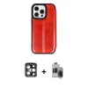 MARSİLYAN™- iPhone 15 Pro Max Kılıf Zirve Yansıma Serisi - Siyah Vanessa Magic Hayalet Cam + PVD Metal Kamera Lens - LT