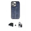 MARSİLYAN™- iPhone 15 Pro Max Kılıf Zirve Yansıma Serisi - Siyah Vanessa Magic Hayalet Cam + Raze Metal Kamera Lens - LT