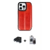 MARSİLYAN™- iPhone 15 Pro Max Kılıf Zirve Yansıma Serisi - Siyah Vanessa Magic Hayalet Cam + Raze Metal Kamera Lens - LT