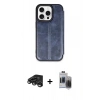 MARSİLYAN™- iPhone 15 Pro Max Kılıf Zirve Yansıma Serisi - Siyah Vanessa Magic Hayalet Cam + Raze Metal Kamera Lens - TMGI