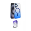 MARSİLYAN™- iPhone 16 Kılıf Ahenk Doku Özel Seri - Siyah Bilvis 5in1 3D Magic Cam Ekran Koruyucu
