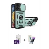 MARSİLYAN™- iPhone 16 Kılıf Ahenk Klasik - Şeffaf Pasifik Cam Ekran Koruyucu + Bilvis Titan Kamera Lens - PE