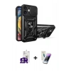 MARSİLYAN™- iPhone 16 Kılıf Ahenk Klasik - Şeffaf Pasifik Cam Ekran Koruyucu + Bilvis Titan Kamera Lens - GS