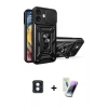 MARSİLYAN™- iPhone 16 Kılıf Ahenk Klasik - Şeffaf Pasifik Cam Ekran Koruyucu + PVD Metal Kamera Lens - MI