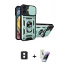 MARSİLYAN™- iPhone 16 Kılıf Ahenk Klasik - Şeffaf Pasifik Cam Ekran Koruyucu + PVD Metal Kamera Lens - MI