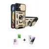 MARSİLYAN™- iPhone 16 Kılıf Ahenk Klasik - Şeffaf Pasifik Cam Ekran Koruyucu + Raze Metal Kamera Lens - PE