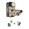 MARSİLYAN™- iPhone 16 Kılıf Ahenk Klasik - Şeffaf Pasifik Cam Ekran Koruyucu + Raze Metal Kamera Lens - SH