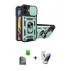 MARSİLYAN™- iPhone 16 Kılıf Ahenk Klasik - Şeffaf Pasifik Cam Ekran Koruyucu + Raze Metal Kamera Lens - SH