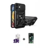 MARSİLYAN™- iPhone 16 Kılıf Ahenk Klasik - Siyah 360 Mat Full Body Arka Koruyucu + Bilvis Titan Kamera Lens - YL