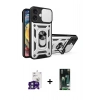 MARSİLYAN™- iPhone 16 Kılıf Ahenk Klasik - Siyah 360 Mat Full Body Arka Koruyucu + Bilvis Titan Kamera Lens - YL