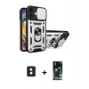 MARSİLYAN™- iPhone 16 Kılıf Ahenk Klasik - Siyah 360 Mat Full Body Arka Koruyucu + PVD Metal Kamera Lens - PE