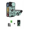 MARSİLYAN™- iPhone 16 Kılıf Ahenk Klasik - Siyah 360 Mat Full Body Arka Koruyucu + Raze Metal Kamera Lens - SH