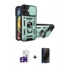 MARSİLYAN™- iPhone 16 Kılıf Ahenk Klasik - Siyah 3D Antistatik Hayalet Cam Ekran Koruyucu + Bilvis Titan Kamera Lens - GS