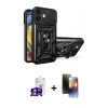 MARSİLYAN™- iPhone 16 Kılıf Ahenk Klasik - Siyah 3D Antistatik Mat Seramik Nano Ekran Koruyucu + Bilvis Titan Kamera Lens - GS
