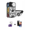 MARSİLYAN™- iPhone 16 Kılıf Ahenk Klasik - Siyah 3D Antistatik Mat Seramik Nano Ekran Koruyucu + Bilvis Titan Kamera Lens - GS