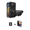 MARSİLYAN™- iPhone 16 Kılıf Ahenk Klasik - Siyah 3D Antistatik Mat Seramik Nano Ekran Koruyucu + PVD Metal Kamera Lens - PE