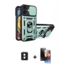 MARSİLYAN™- iPhone 16 Kılıf Ahenk Klasik - Siyah 3D Antistatik Mat Seramik Nano Ekran Koruyucu + PVD Metal Kamera Lens - PE