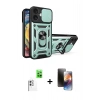 MARSİLYAN™- iPhone 16 Kılıf Ahenk Klasik - Siyah 3D Antistatik Mat Seramik Nano Ekran Koruyucu + Raze Metal Kamera Lens - BZ