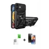 MARSİLYAN™- iPhone 16 Kılıf Ahenk Klasik - Siyah 3D Antistatik Mat Seramik Nano Ekran Koruyucu + Raze Metal Kamera Lens - BZ
