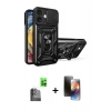 MARSİLYAN™- iPhone 16 Kılıf Ahenk Klasik - Siyah 3D Antistatik Mat Seramik Nano Ekran Koruyucu + Raze Metal Kamera Lens - SH