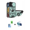 MARSİLYAN™- iPhone 16 Kılıf Ahenk Klasik - Siyah 3D Antistatik Seramik Nano Ekran Koruyucu + Raze Metal Kamera Lens - LT