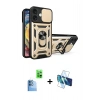 MARSİLYAN™- iPhone 16 Kılıf Ahenk Klasik - Siyah 3D Antistatik Seramik Nano Ekran Koruyucu + Raze Metal Kamera Lens - LT