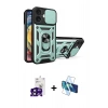 MARSİLYAN™- iPhone 16 Kılıf Ahenk Klasik - Siyah 3D Antistatik Seramik Nano Ekran Koruyucu + Bilvis Titan Kamera Lens - SH