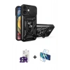 MARSİLYAN™- iPhone 16 Kılıf Ahenk Klasik - Siyah 3D Antistatik Seramik Nano Ekran Koruyucu + Bilvis Titan Kamera Lens - YL